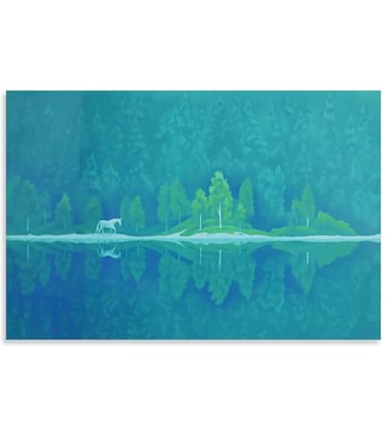 Amazon.co.jp: 真作 高橋常雄 「奥利根の山」 日本画12号 岩彩 風景