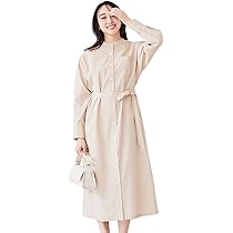 専用 アンタイトル ロングシャツワンピース バンドカラー Aライン 2022年製 バンドカラーシャツワンピース（マキシ・ロングワンピース