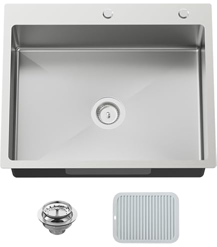 Kitchen Sink Workstation, 30x19 Inch Stainless Steel Drop In Kitchen Sink Modern Undermount