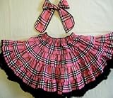 (サリー)SALLY リボン付き2段フリフリスカート ラメチェックピンク [キッズ] タグサイズ13