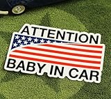 BABY IN CAR ステッカー AMERICAN FLAG サイズM＿SC-BIM13-LFS