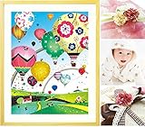 出産祝い 男の子 女の子 絵画アート 「どこまでも どこまでも」(名入れ-Mサイズ) 1歳誕生日プレゼント 出産記念 人気