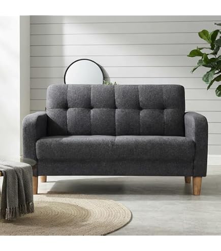 Amazon｜ソファー 2人掛け コンパクト 幅105cm ローソファー 2WAY 天然