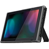 eXtremeRate Clear Black DIY Housing Shell for Nintendo Switch Console, Replacement Faceplate Front Frame for Nintendo Switch 