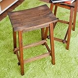 自然塗装仕上げ マホガニースツール 天然木 (ハイタイプ 61.5cm)