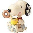 Enesco Peanuts by Jim Shore Snoopy Donuts and Coffee Miniature Figurine, 3 Inch, Multicolor