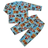 アンパン 総柄プリント フリース長袖パジャマ サックス◇90cm