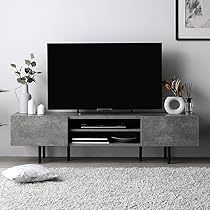 ローボード　テレビ台　幅150cm Amazon｜RASIK テレビ台 55型 対応 150cm幅 ストーングレー ローボード