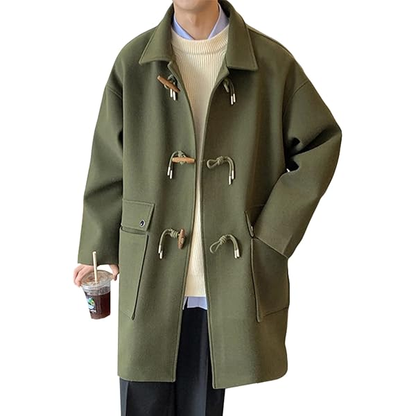 Amazon | [ShuMing] ダッフルコート メンズ ゆったり ロングコート 