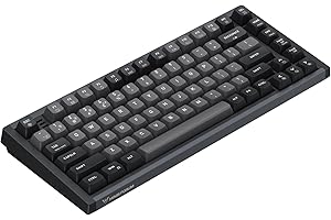 MINISFORUM i83ゲーミングキーボードKailh MXメカニカルスイッチ 静音赤軸 N-key rollover PBTキーキャップ 83キーRGBライトレイアウト ホットスワップ対応 アルミ合金フレーム Bluetooth/2.4G/有線