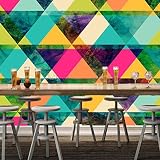 Sproud レトロ調の壁紙、水彩画の三角形のパターン、壁画のリビングルームベッドルームのソファの背景の壁 Pvc Papel De Parede 250 Cmx 175 Cm の