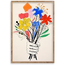 Amazon.co.jp: 阪画屋 ピカソ 「花束を持つ手」風 アートパネル アート