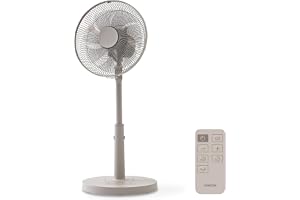[山善] 扇風機 リビング DCモーター 静音 リモコン付き 左右自動首振り 風量切替9段階 入切タイマー付 グレージュ YLX-DJD30E(GR)