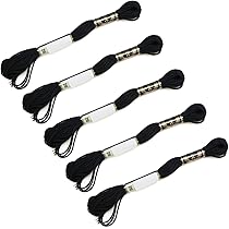 Amazon | 刺しゅう糸 25番 【ブラック】 黒 長さ8m 手芸