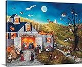 Linda Nelson Stocksプレミアムシックラップカンバスウォールアートプリント題名の夜のフクロウ 30" x 24" 2444961_24_30x24_none