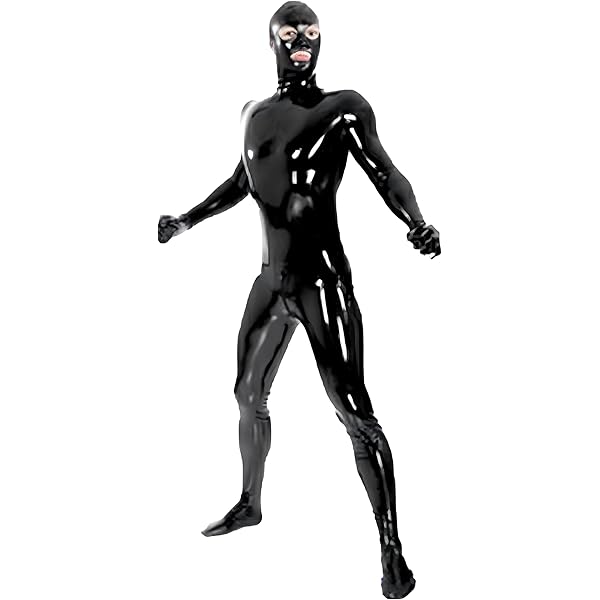 Amazon.co.jp: レッドフルボディラテックス寝袋胸股とバックジッパー