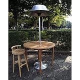 パティオヒーター：EH-1[ハロゲン球　100V電源で暖かく！　直径86cm　高さ210cm] ノーブランド品
