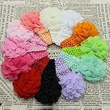 パック12の赤ちゃんの女の子の美しいヘッドバンドカチューシャ伸縮性の新生児幼児と子供