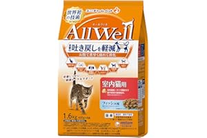 All Well (オールウェル) Dry Cat Food [For Indoor Cats] Fish Flavor, Reduces Regurgitation, Made in Japan, 3.5 lbs (1.6 kg)