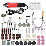 KKmoon 多機能 プロ ミニルーター セット 6段階可変速度 150個アクセサリー付き研磨 研削 彫刻 艶出し 仕上げ 穴開け工具 電動グラインダーセット ロータリツール AC110V