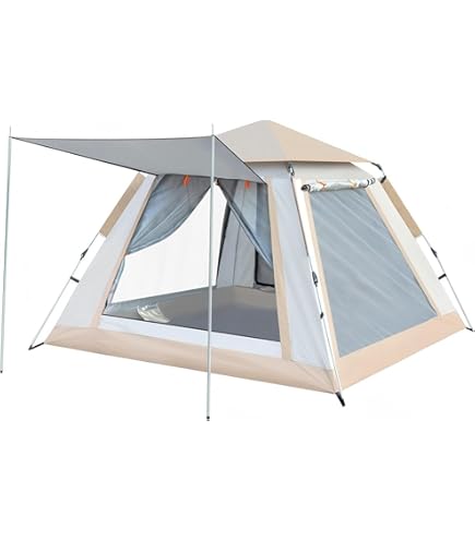 KOMCLUB テント ワンタッチテント 3-4人用 耐水圧2000mm UVカ Amazon.co.jp: KOMCLUB ワンタッチテント ドームテント 一門三窓