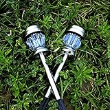 ソーラー 充電 LED ガーデンライト 防水 ステンレス ＆ クリスタル カラフル イルミネーション 4個セット ◇PA-SND-0098 (ダイヤモンド)