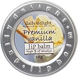 daily delight(デイリーディライト) リップバーム プレミアムバニラ 10g(リップクリーム 缶入り 唇用保湿クリーム 上質なバニラアイスクリームの香り)