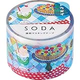キングジム ソーダ 透明マスキングテープ 幅30mm×5m ティータイム CMT30-011 【まとめ買い3個セット】