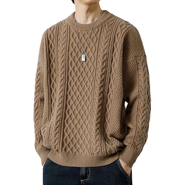 Amazon | [Easykode] セーター メンズ 冬服 バルキーニット 上品 大人