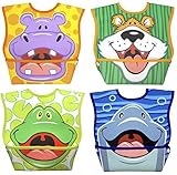 Dex Baby Dura-bib Big Mouth- 4 Pack (Hippo, Tiger, Frog, Dolphin) by DEX [並行輸入品]