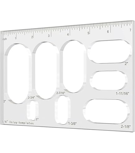 CHICIRIS Router Inlay Template – Loving Heart 9-in-1, 1/4" Clear Acrylic, Transparent Ruler, Max Limit Markings