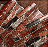 Modern Faux Brick Wallpaper 3D Effect Stone Textured Waterproof Wallcoverings for Home Walls Bedroom