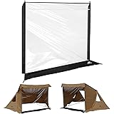 GOGlamping G・G PUP 2.0パップテント専用メッシュ幕/TPU前幕/三角窓用メッシュシート/三角窓用耐熱シート 防虫 通気 煙突 ガード 遮熱 軽量 収納バッグ付き コンパクト 設営簡単 4シーズン適用