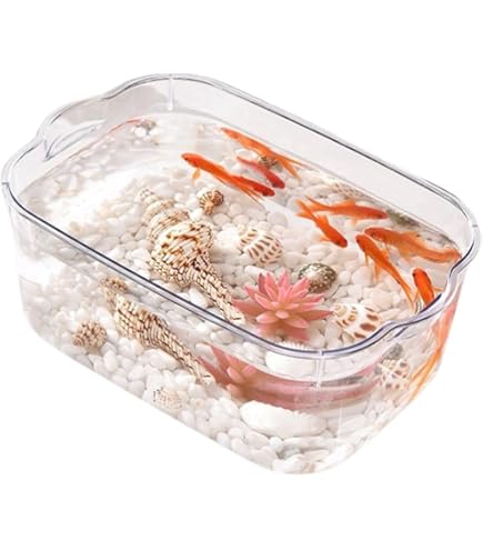 Amazon.co.jp: 金魚鉢 水槽 透明 シンク 飼育水槽 プラスチック ガラス