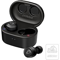JVCケンウッド Victor HA-FX150T-BA ステッカー付 ワイヤレスイヤホン Bluetooth ノイズキャンセリング 外音取り込み 防水 低遅延 マイク付き 本体質量4.4g（片耳）最大21時間再生 Bluetooth Ver5.2対