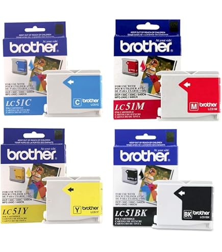 Amazon.co.jp: 純正Brother LC51 ( LC-51) インクカートリッジ4色