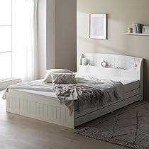 Amazon｜RASIK ベッド シングル フレームのみ カントリー調 収納付き