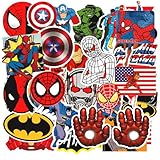 50枚 マーベルコミックステッカーセット スーパーヒーロー防水シール ステッカーパック マーベルデカール スーツケース 車 自転車 バイク ヘルメット パソコン スノーボードに適用