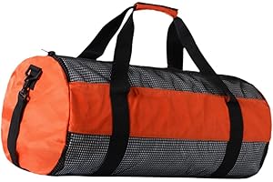 Folpus メッシュダイビングダッフルバッグダイビングギアトートハンドバッグメッシュダッフルバッグ機器フリービーチの水中シュノーケリングボート