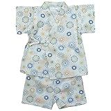 《盛夏 甚平》(ジンベイ) 日本製ベビー男児 リップル生地花火甚平スーツ 80cm/OW NO.OG-75560