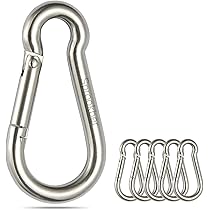 Amazon.co.jp: Stainless Steel Spring Snap Hook Carabiner