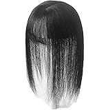 Allnice Beauty 部分ウィッグ ヘアピース女性用 人毛100％ 前髪 部分 ウイッグ かつら カツラ 超リアル 自然 つむじクリップ 脱毛症 医療用 ウィッグ