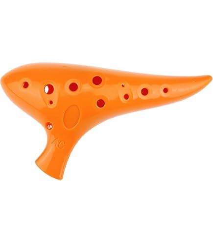 FineGood 12 Hole Alto C Ceramic Ocarina - Musical Instrument With Song Book, Lanyard & Bag For Beginners & Pros