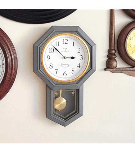 Amazon.co.jp: TICKAWAY (ティッカアウェイ) 掛け時計 電波時計 振り子