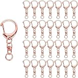 キーホルダー金具 【50個入】ワンタッチキーホルダー 回転カン付き ハンドメイド キーリング アクセサリー DIY 手芸用品 シルバー