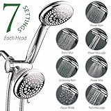 HotelSpa® Ultra-Luxury 3-Way 36-Setting Shower Head|Handheld Shower with Hose Combo (Premium Chrome)