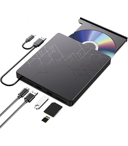 Amazon.co.jp: 外付けDVDドライブ USB 3.0 Type-C DVDプレーヤー