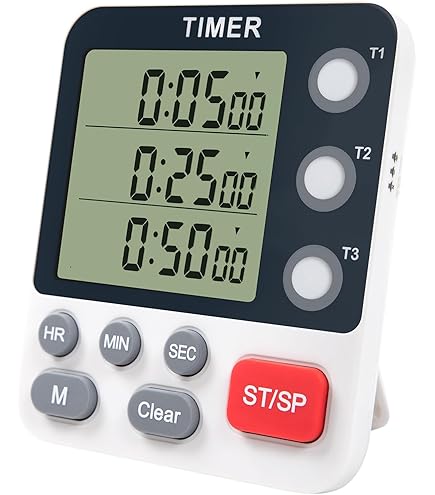 Amazon｜QINFIEYデジタル3チャンネルキッチンクッキングマルチタイマー