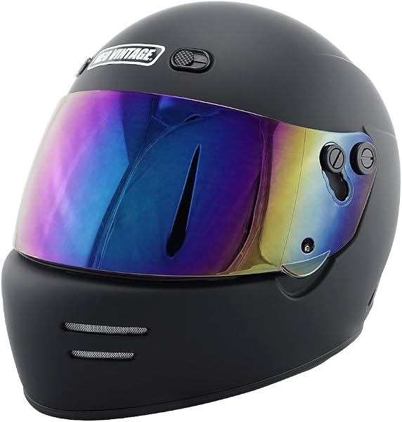 NEO VINTAGE ドラッガースタイル フルフェイス SG規格品 ステッカー付 VT-6 バイクヘルメット - 1