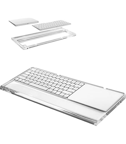 Amazon.co.jp：透明アクリルキーボードスタンドとタッチパッドトレイ